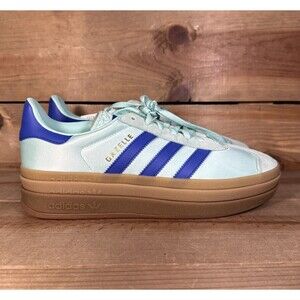 NEW Women’s 8.5 - Adidas Gazelle Bold Clear Mint Lucid Blue Gold Metallic JI2702